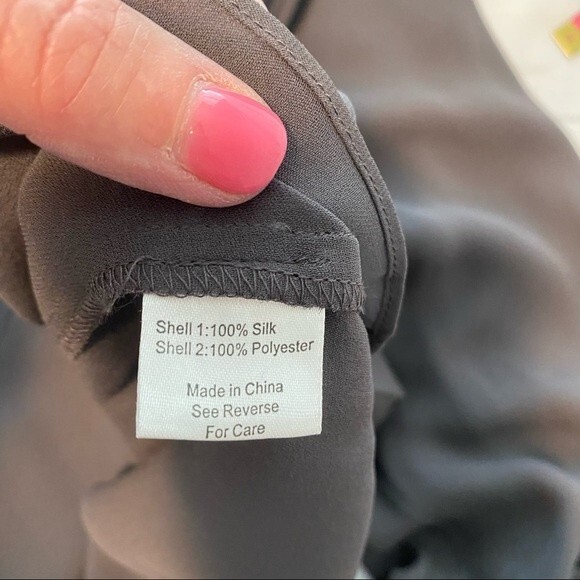 NWT PARKER Silk V-neck Long sleeve Sexy Key Hole Cut Outs luxury SZ L - Picture 8 of 12